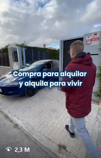 Reel de Pascual Ariño: «Compra para alquilar y alquila para vivir», 2,3M visitas en Instagram