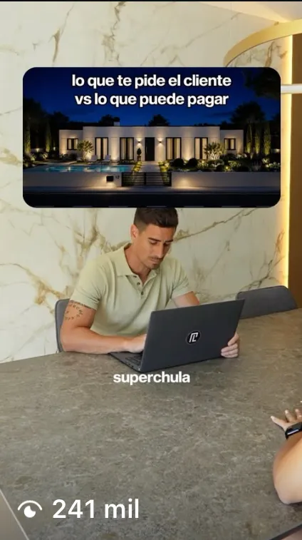 Reel de Pedro Lirola: «Lo que te pide el cliente vs lo que puede pagar», 241K visitas en Instagram